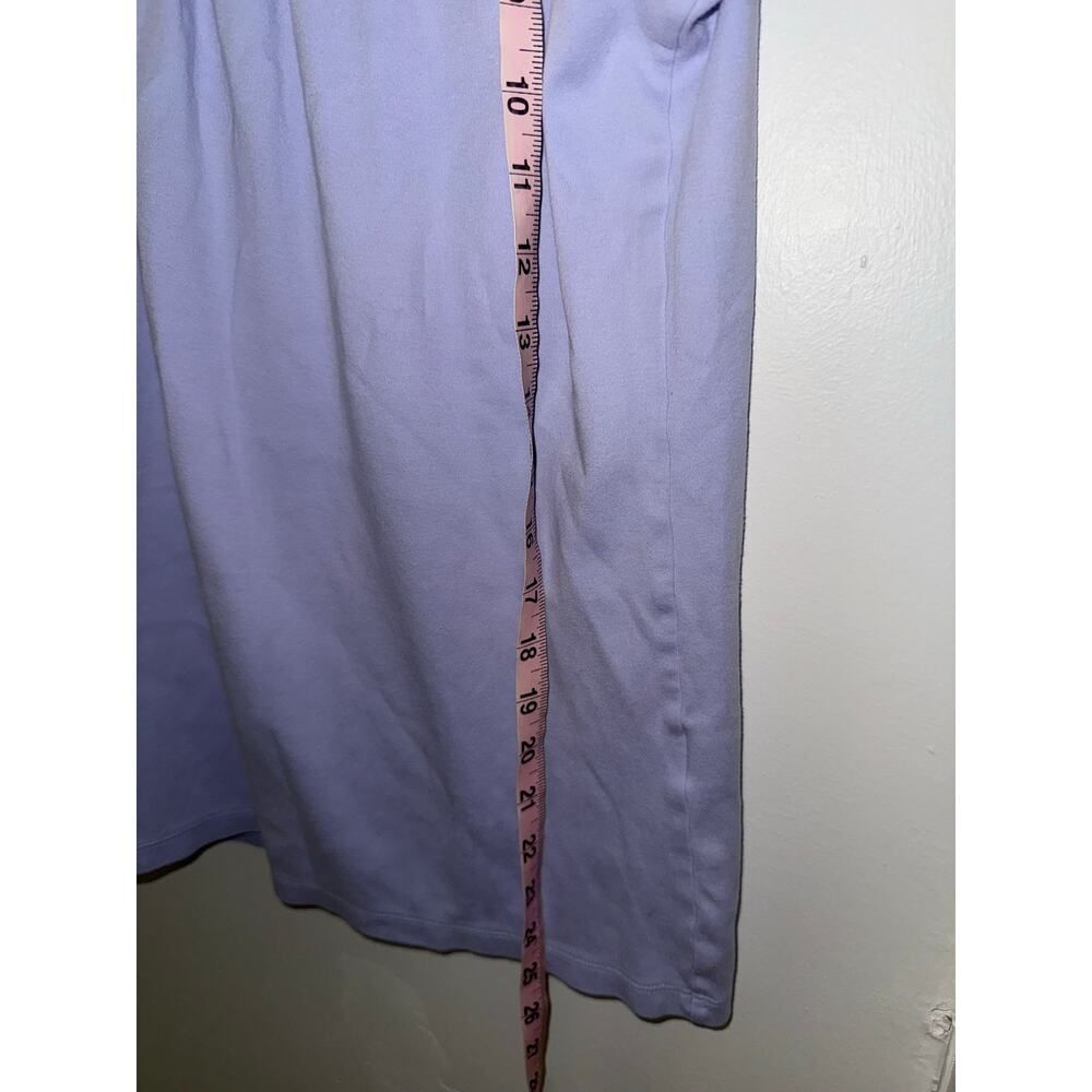 Lands' End Lavender Cotton Pleated Scoop Neck Top M - Picture 7 of 8